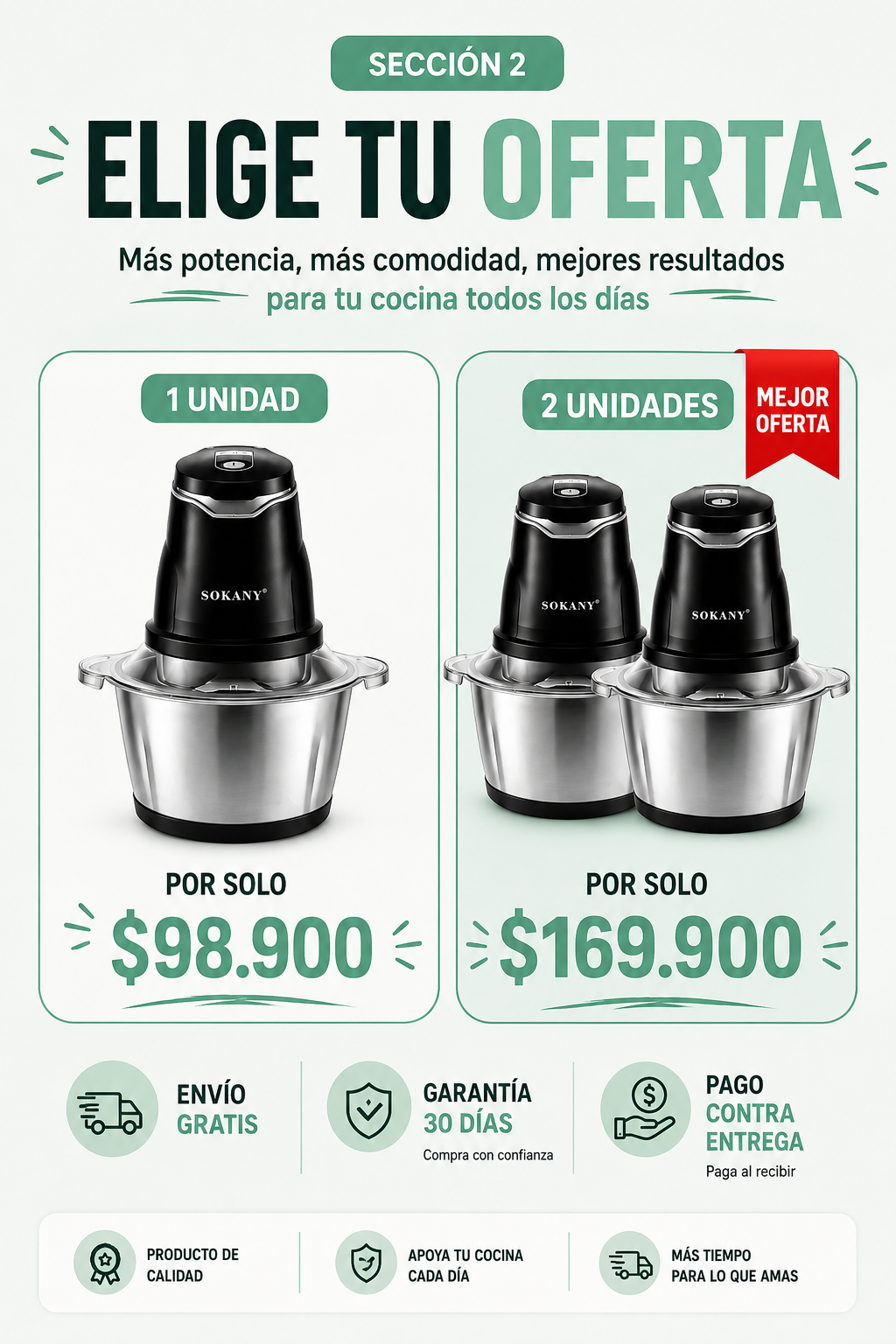 Picadora Eléctrica de Alimentos KITCHOP