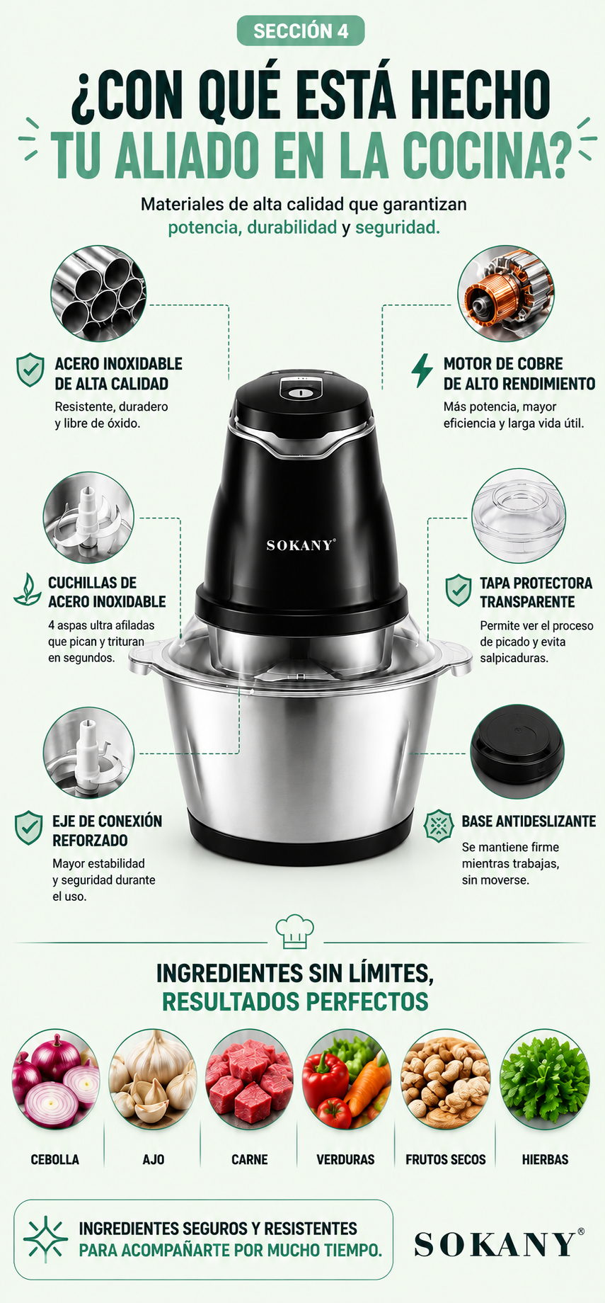 Picadora Eléctrica de Alimentos KITCHOP