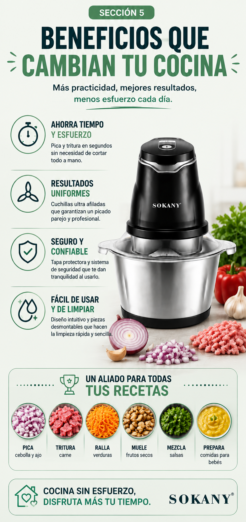 Picadora Eléctrica de Alimentos KITCHOP