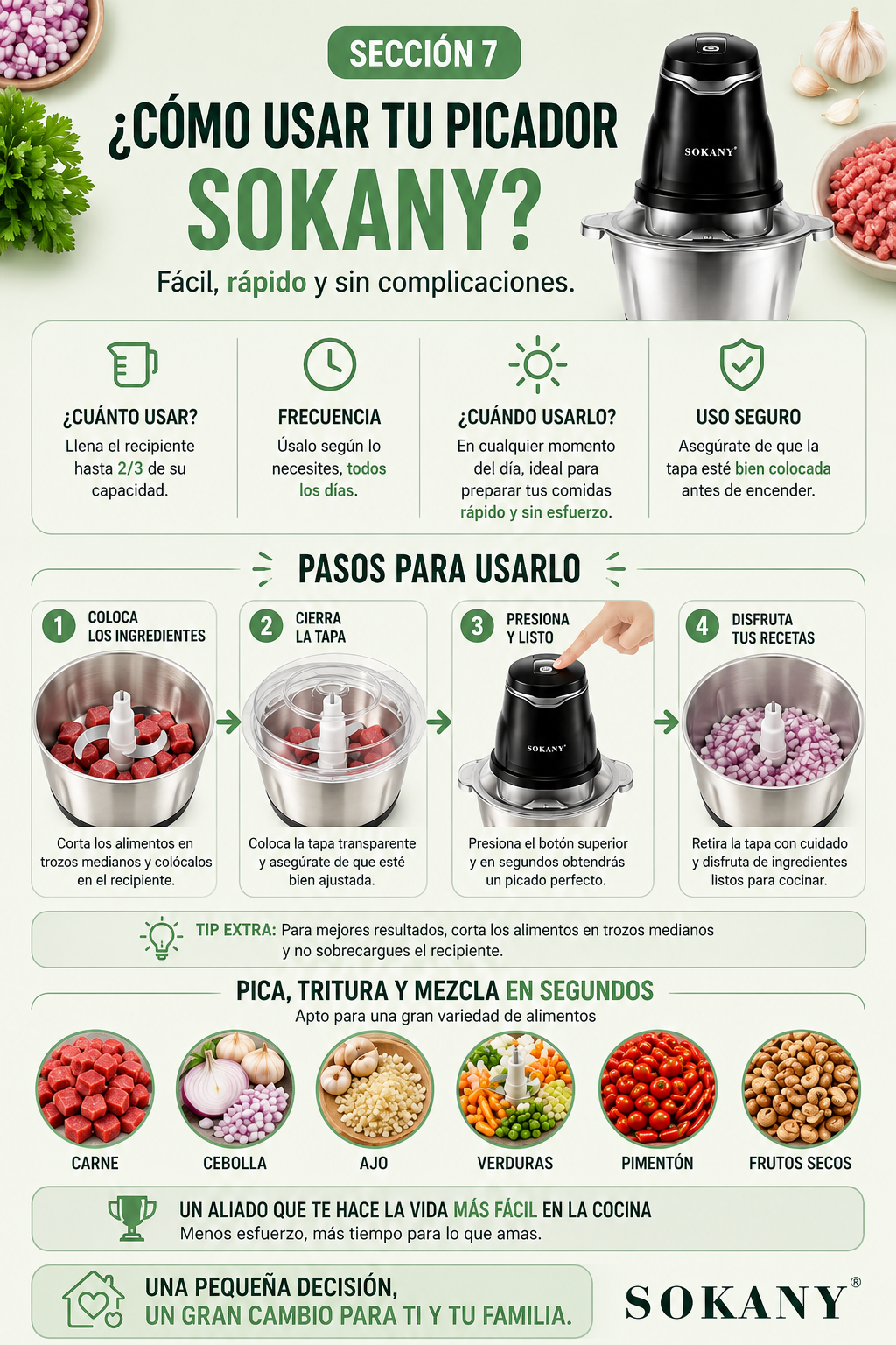 Picadora Eléctrica de Alimentos KITCHOP