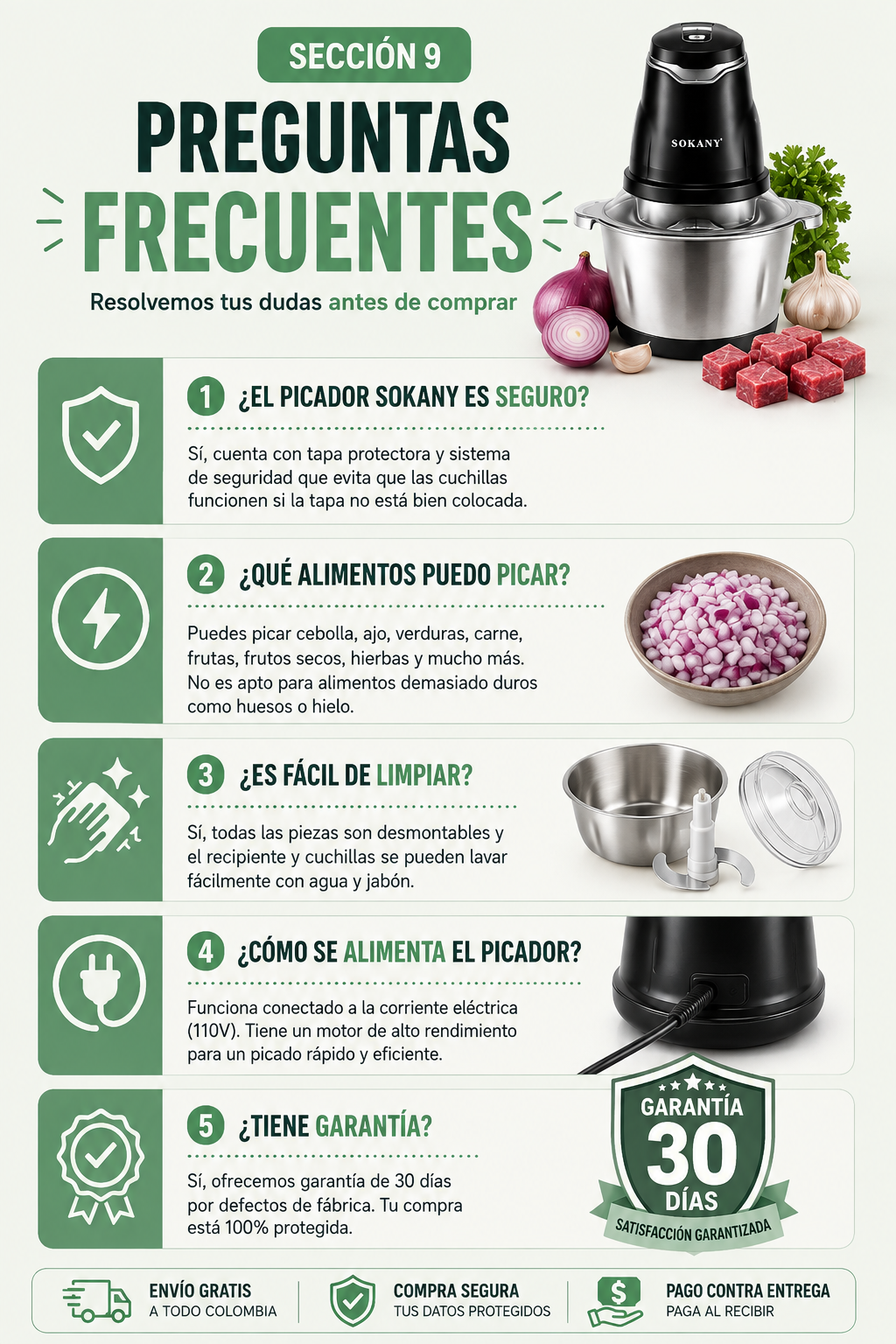 Picadora Eléctrica de Alimentos KITCHOP